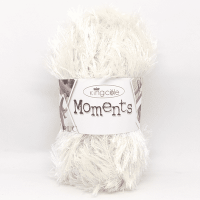 King Cole Moments DK Eyelash Yarn 471 Cream