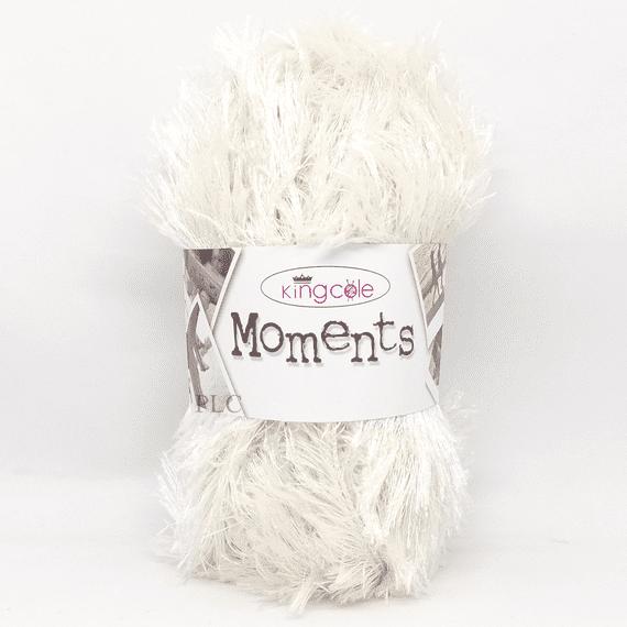 King Cole Moments DK Eyelash Yarn 471 Cream