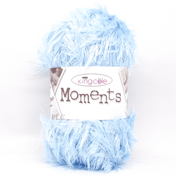 King Cole Moments DK Eyelash Yarn 486 Sky Blue