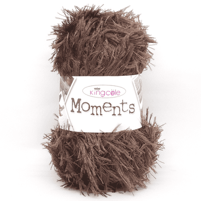 King Cole Moments DK Eyelash Yarn 499 Koala