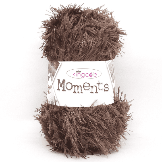 King Cole Moments DK Eyelash Yarn 499 Koala