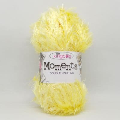 King Cole Moments DK Eyelash Yarn 5721 Lemon