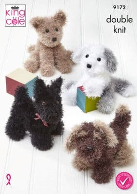 King Cole Moments Dogs 9172 Knitting Pattern