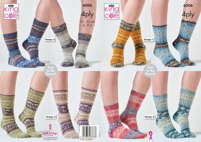 King Cole Norse 4ply Socks 6006 Knitting Pattern