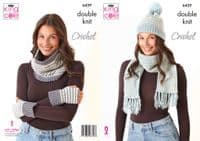King Cole Orchard DK 6439 Accessories Crochet Pattern