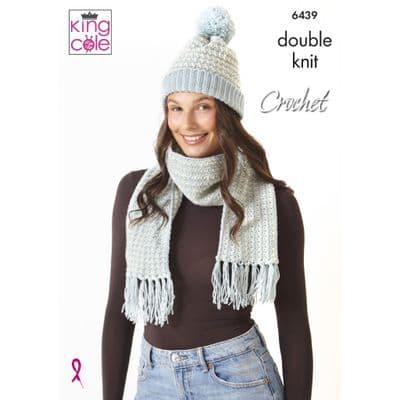 King Cole Orchard DK 6439 Accessories Crochet Pattern