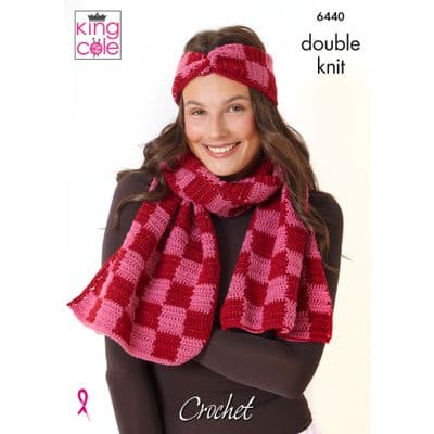 King Cole Orchard DK 6440 Accessories Crochet Pattern
