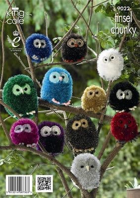 King Cole OWLS Tinsel Knitting Pattern 9022