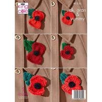 King Cole Poppies Crochet & Knitting Pattern P1111 – Poppy Designs