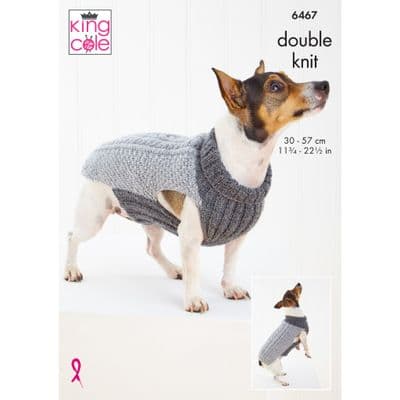 King Cole Pricewise DK 6467 Dog Coats Knitting Pattern