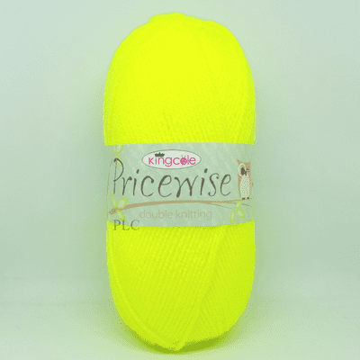 King Cole Pricewise DK Yarn 3964 Neon Yellow