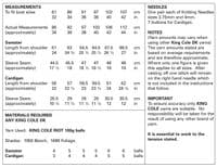 King Cole Riot DK Rib Sweater Cardigan Knitting Pattern 4780