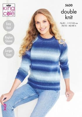 King Cole Riot DK Sweater Accessories Knitting Pattern 5630