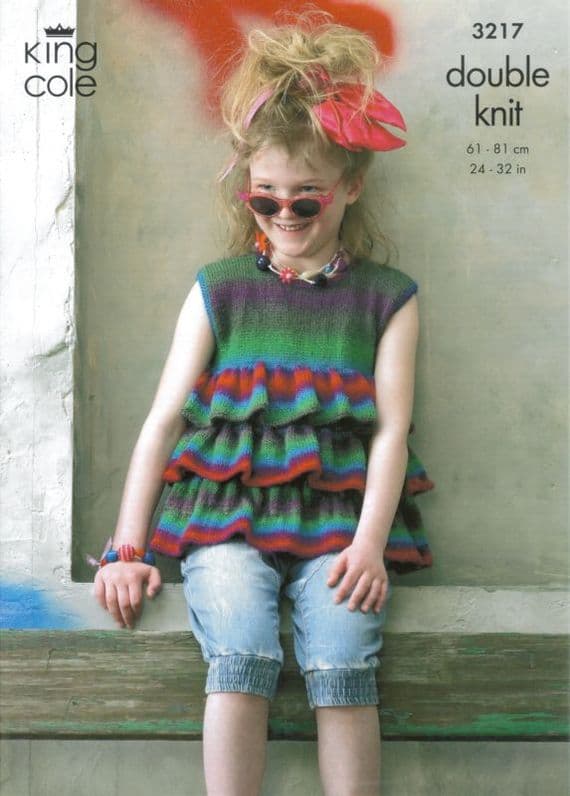 King Cole Riot Top Cardigan Knitting Pattern 3217