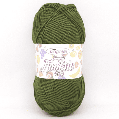 King Cole Simply Footsie 4Ply 5221 Olive
