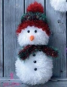 King Cole SNOWMAN Tinsel Knitting KIT Christmas