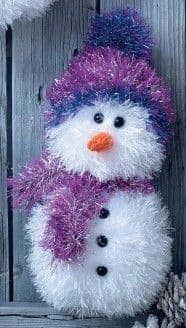King Cole SNOWMAN Tinsel Knitting KIT SPARKLER