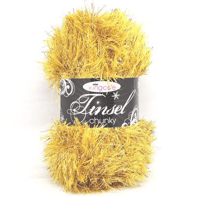 King Cole TINSEL Chunky 208 Gold Eyelash Yarn