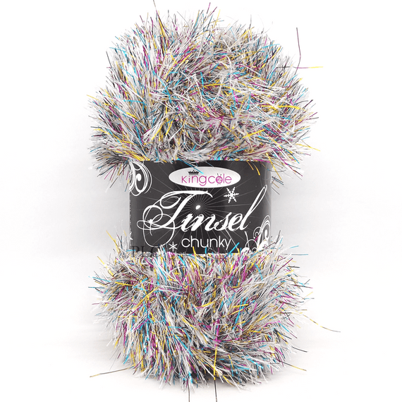 King Cole Tinsel Chunky Yarn 1781 Argent