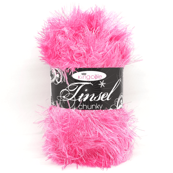 King Cole Tinsel Chunky Yarn 1996 Candy Pink