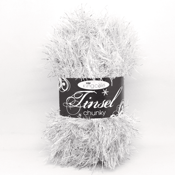 King Cole Tinsel Chunky Yarn 206 Silver