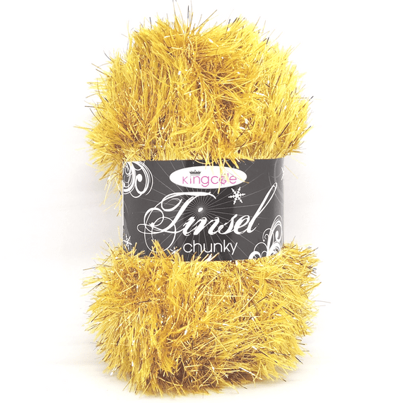 King Cole Tinsel Chunky Yarn 208 Gold