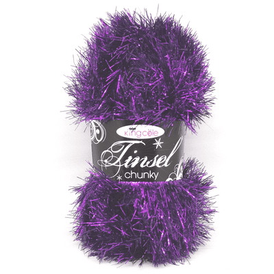 King Cole Tinsel Chunky Yarn 218 Purple