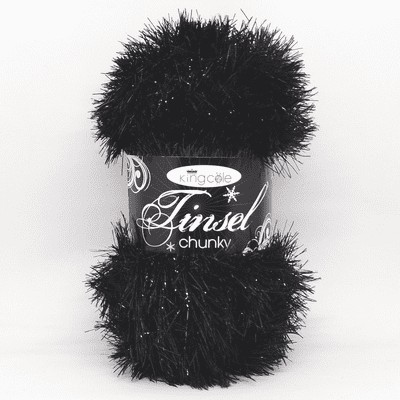 King Cole Tinsel Chunky Yarn 230 Black