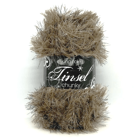 King Cole Tinsel Chunky Yarn 3133 Fudge