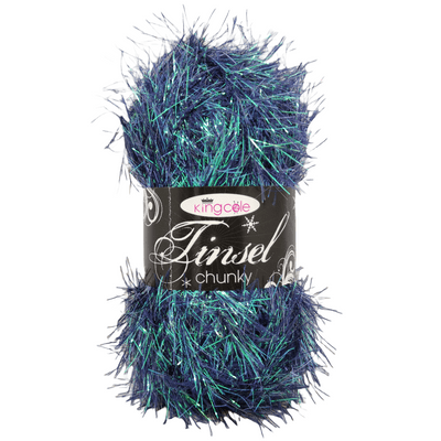 King Cole Tinsel Chunky Yarn 3901 Navy