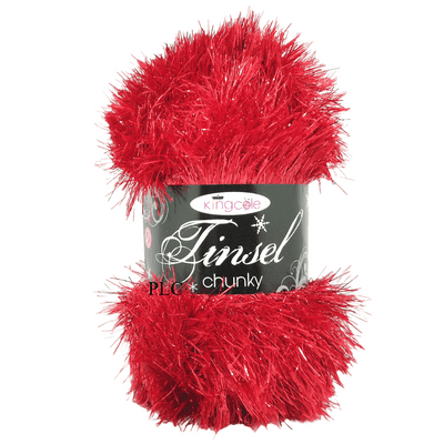King Cole Tinsel Chunky Yarn 3902 Red Delight