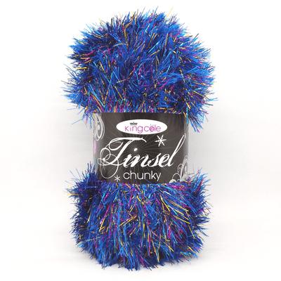 King Cole Tinsel Chunky Yarn 5932 Mystique (Blue)