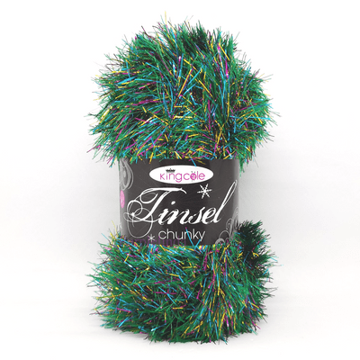 King Cole Tinsel Chunky Yarn 5934 Spruce (Green)
