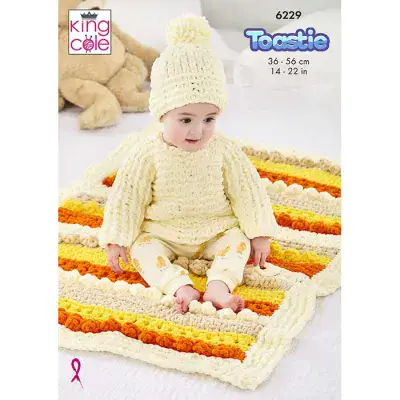 King Cole Toastie Baby Set 6229 Knitting Pattern