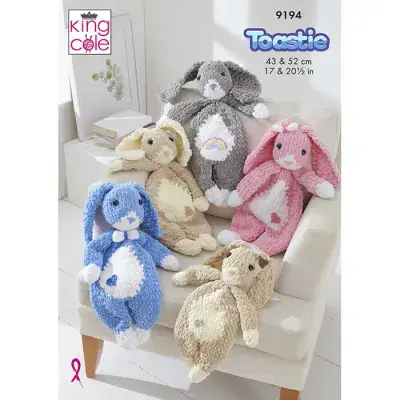 King Cole Toastie Bunnies 9194 Knitting Pattern