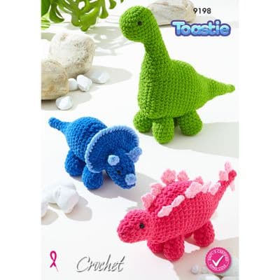 King Cole Toastie Dinosaurs 9198 Crochet Pattern
