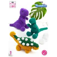 King Cole Toastie Dinosaurs 9222 Crochet Pattern
