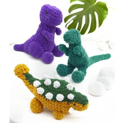 King Cole Toastie Dinosaurs 9222 Crochet Pattern