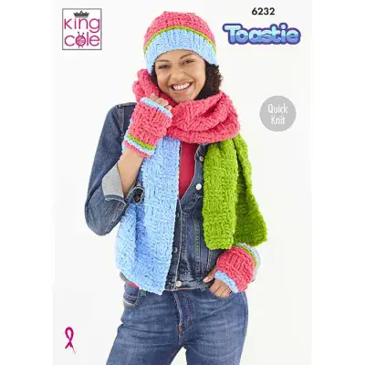 King Cole Toastie Fruity Accessories 6232 Knitting Pattern