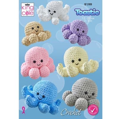King Cole Toastie Octopus 9199 Crochet Pattern