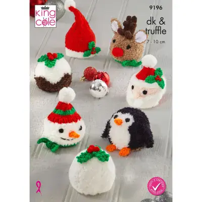 King Cole Truffle 9196 Christmas Candy Covers Knitting Pattern