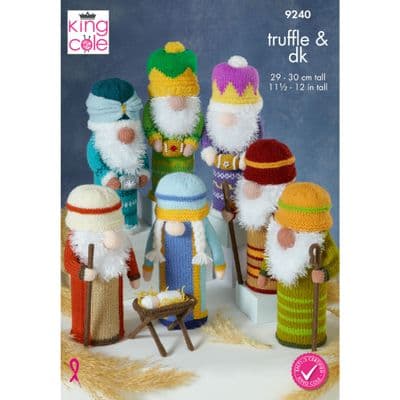 King Cole Truffle & DK Nativity Gonks Knitting Pattern 9240