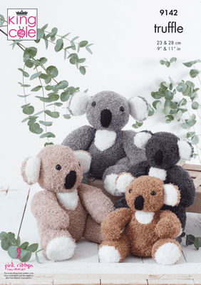 King Cole Truffle KOALAS Bear Knitting Pattern 9142