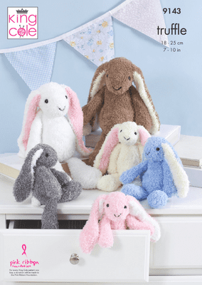 King Cole Truffle RABBITS Knitting Pattern 9143