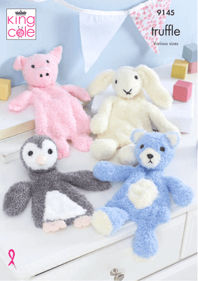 King Cole Truffle Snuggle Toys Knitting Pattern 9145
