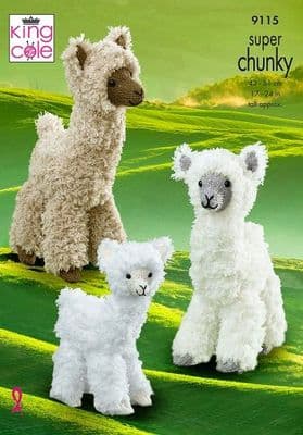 King Cole Tufty ALPACAS Knitting Pattern 9115