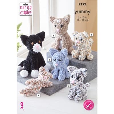 King Cole Yummy Cats 9192 Crochet Pattern