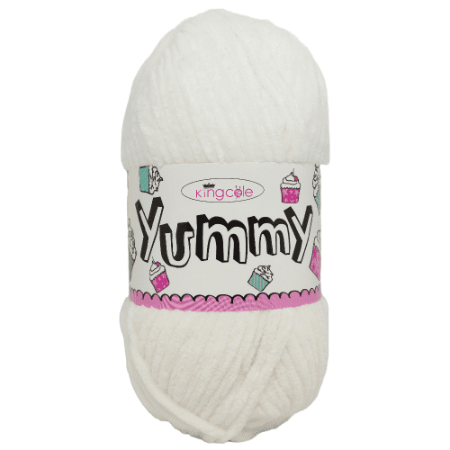 King Cole Yummy Chenille Baby Yarn 2209 White