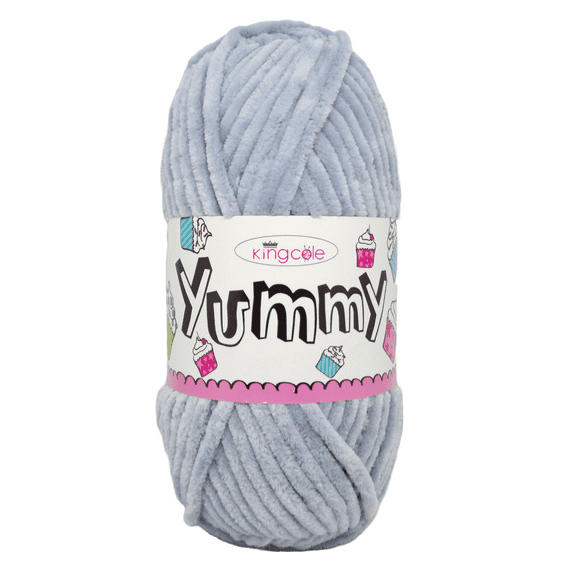 King Cole Yummy Chenille Baby Yarn 2219 Silver