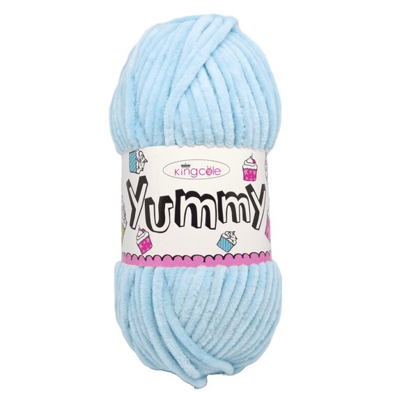 King Cole Yummy Chenille Baby Yarn 2222 Sky Blue